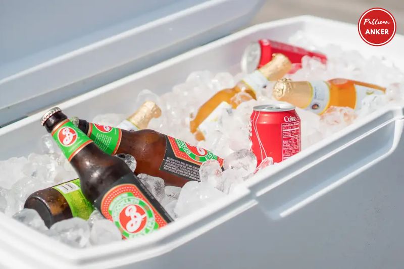 Keep Your Drinks In An Elevated Basket Near The Top of Your Cooler