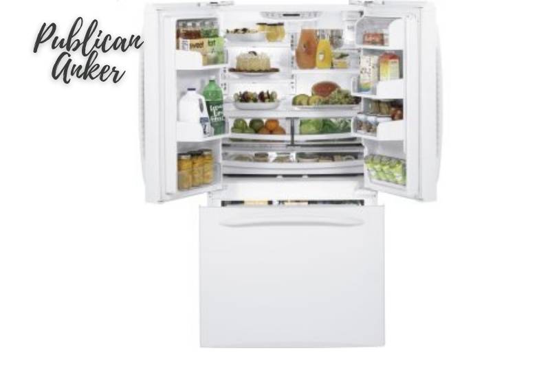 The GE Profile PFCS1NFZSS 20.7 Cu. Ft. Counter-Depth French Door Bottom Freezer Energy Star Refrigerator - Stainless Finish